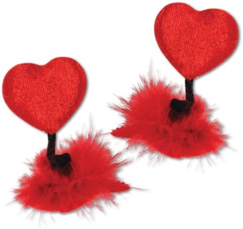 Beistle Heart Hair Clips 2 Per Package