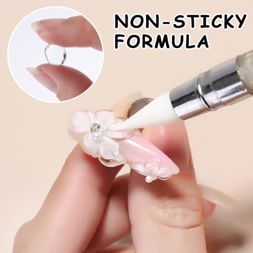 Solid Builder Gel for Nails with Chrome Powder and Sculpting Pen