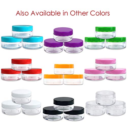 Beauticom 10G Clear Round Jars with Screw Cap - 1000 Pieces BPA Free