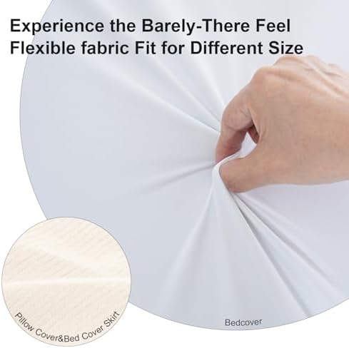 Massage Table Skirt Set 3pcs Soft Stretchable Cover for Spa and Beauty