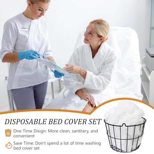 60 Pcs Disposable Fitted Massage Table Sheet Set