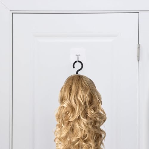 5 Pcs Foldable Wig Hangers with 5 Hooks Portable Wig Organizer Stand