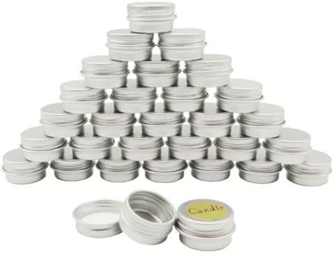 30 Pack 5ml Round Lip Balm Tins with Screw Lid