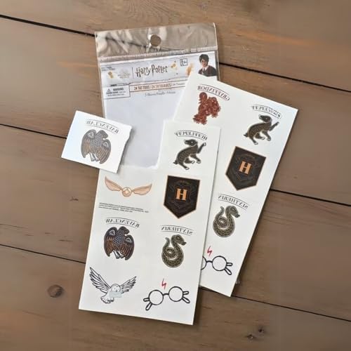 Harry Potter Hogwarts United Plastic Party Tattoos Pack of 24