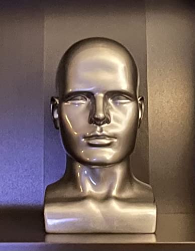 PVC Silver Grey Mannequin Head Display Stand for Hats and Wigs