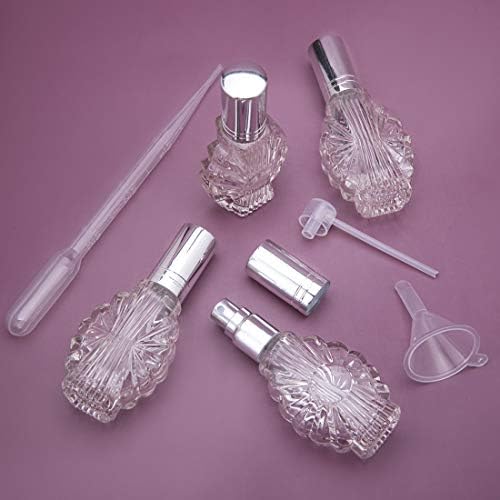 YU FENG 12pc Clear Glass Spray Bottles with Funnels and Pipettes
