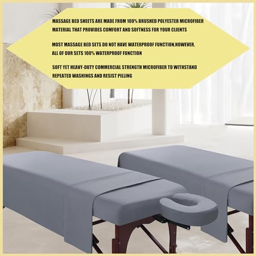 GASIYU Microfiber Massage Table Sheet Set 3 Pcs