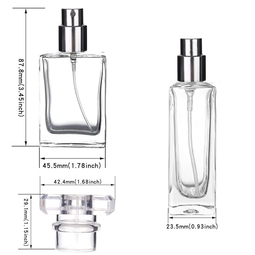 6 Pack 30ml Transparent Refillable Perfume Bottles
