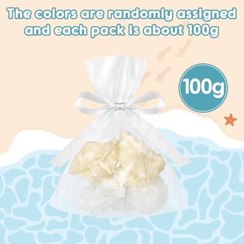 200g Sea Glass Soap with White Seashell Design