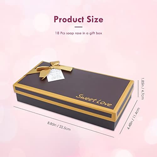 JIALEEY Scented Rose Bath Soap Petals Gift Set 18 PCS Pink