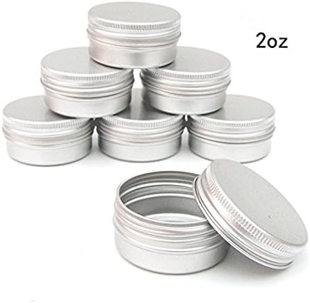 CTKcom 2-Ounce Aluminum Tin Containers with Screw Top