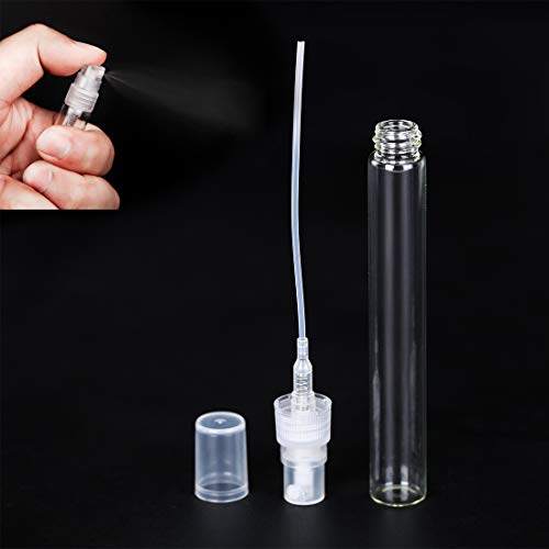 30Pcs 10ml Clear Glass Refillable Spray Bottles