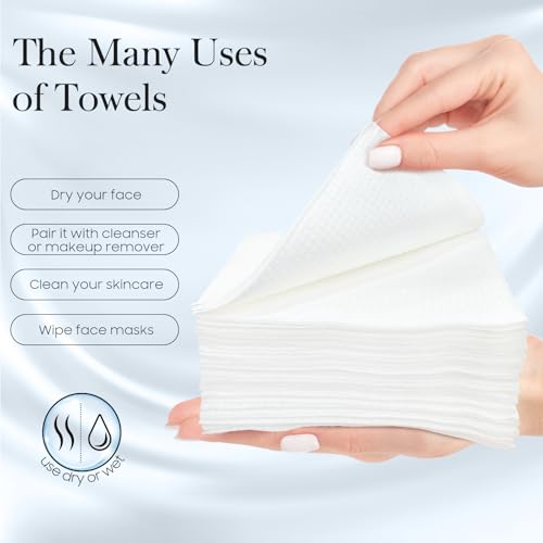 100 Count XL Disposable Face Towels 10x12 2 Pack