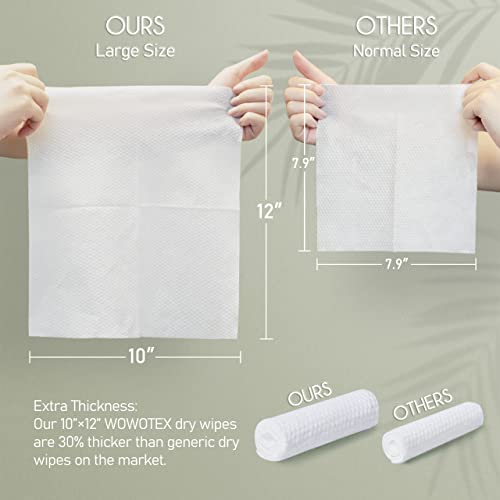 WOWOTEX 240 Count Biodegradable Face Wipes 4 Pack