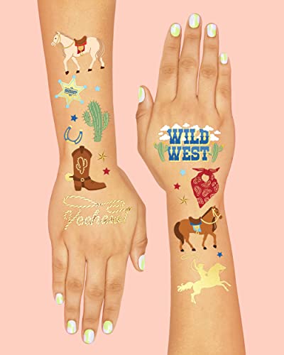 XO Fetti Cowboy Temporary Tattoos for Kids