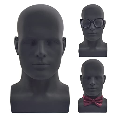 FanLin Male Mannequin Head for Wig and Hat Display