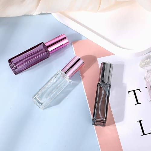 3 Pcs 10ML Glass Perfume Travel Refillable Bottles