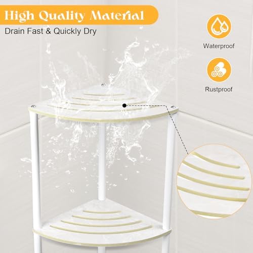 3-Tier Waterproof Shower Caddy with Rustproof Design