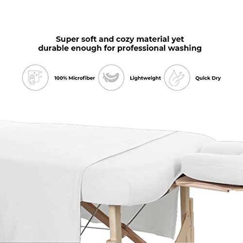 Avalon Care Microfiber Massage Table Sheets 3-Piece Set