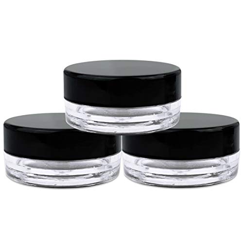 Beauticom 3G Round Jars with Black Lids - 1000pcs BPA Free
