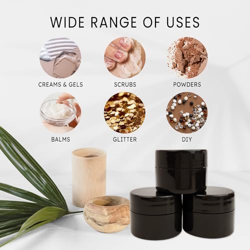 PANA Beauticom 96 Piece Black Plastic Jar Set