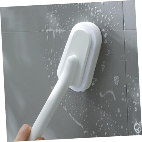 Healifty Long Handle Bathtub Cleaning Brush with Large Sponge Head and Dense Bristles