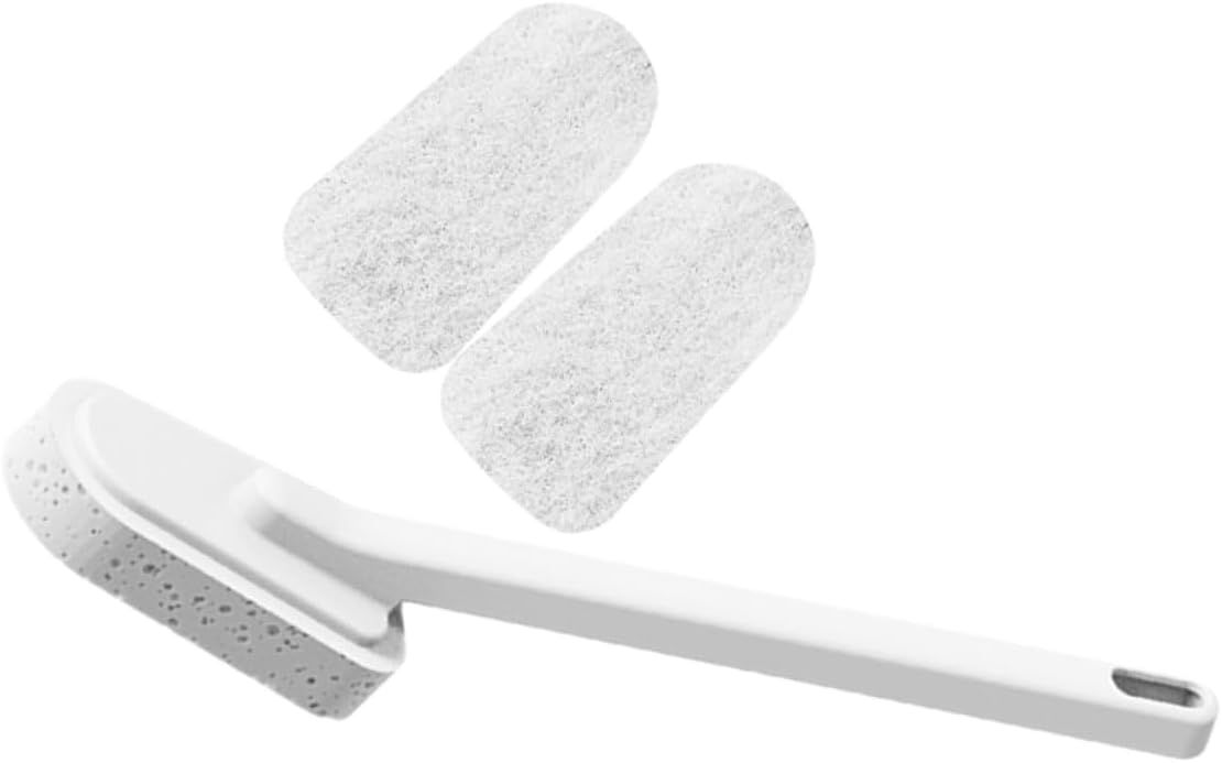 Healifty Long Handle Bathtub Cleaning Brush with Large Sponge Head and Dense Bristles
