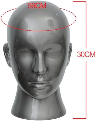 Male Mannequin Head PVC for Display Wigs Hats