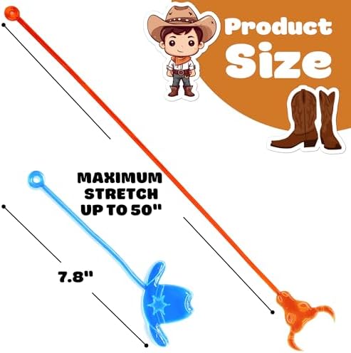 48PCS Cowboy Party Favors - Stick Hands Tattoos
