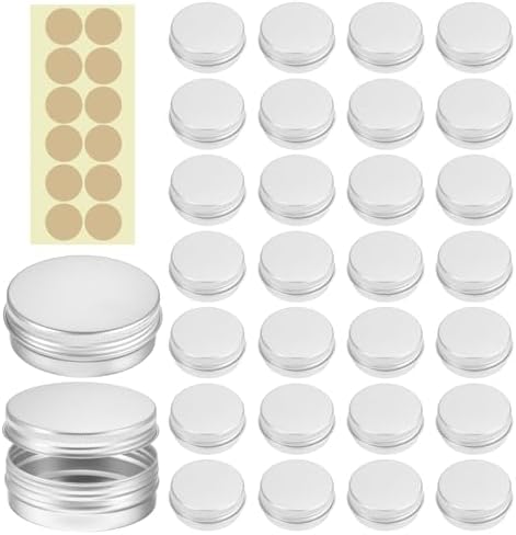 30 Pack 2 Oz Aluminum Salve Tins with Lids