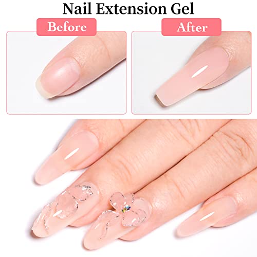 MEET ACROSS Solid Gel Builder Kit 2PCS with Mini Lamp