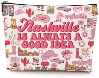 Nashville Themed Cosmetic Bag for Travelers and Friends