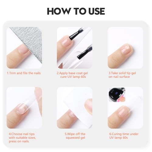 Beautilux 50g Solid Nail Glue Gel UV Cured