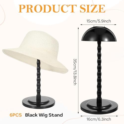6 Pieces Wig Holder Stand for Styling and Display