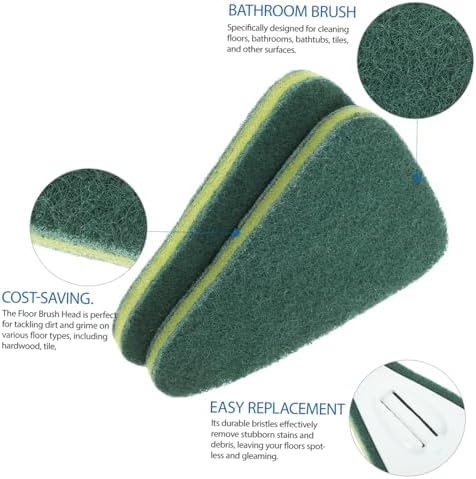 2pcs Heavy Duty Floor Scrub Brush for Tile and Bathroom Cleaning