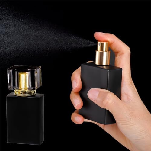 Foraineam 8 Pack Black Refillable Perfume Bottles