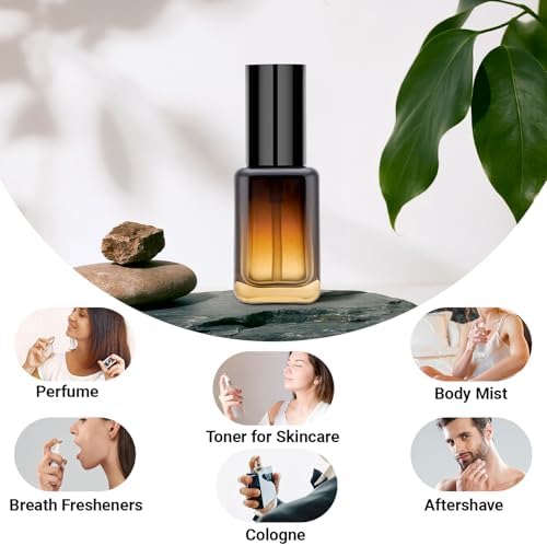 Segbeauty 1oz Amber Glass Spray Bottles 2pcs