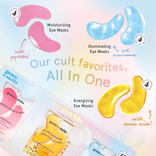 Grace Stella Under Eye Patches 12 Pairs - Vegan Puffiness Dark Circles Relief