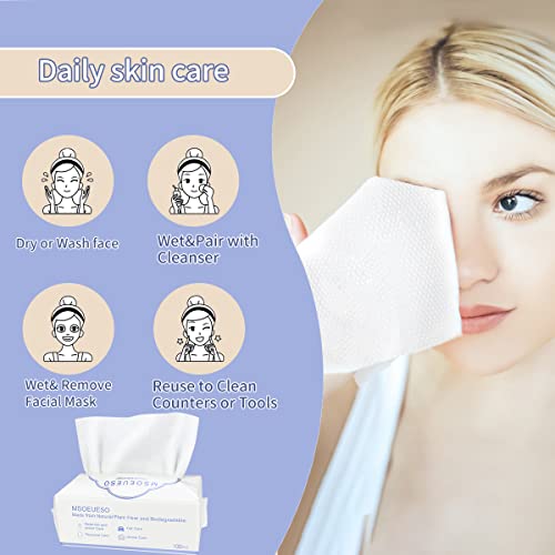 MSOEUESO Ultra Soft Disposable Face Towel 100 Count Pack