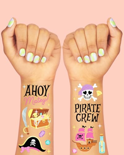 Xo Fetti Pirate Crew Temporary Tattoos 48 Piece Set