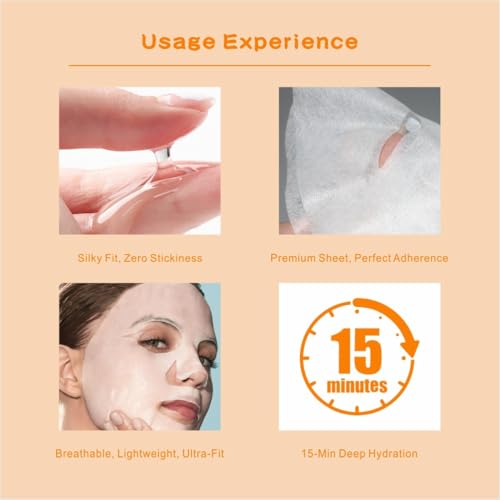 18 Pack Collagen Face Masks for Hydration and Skin Care