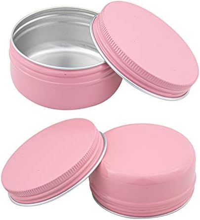 Foraineam 60 Pack 50ml Pink Screw Top Jars
