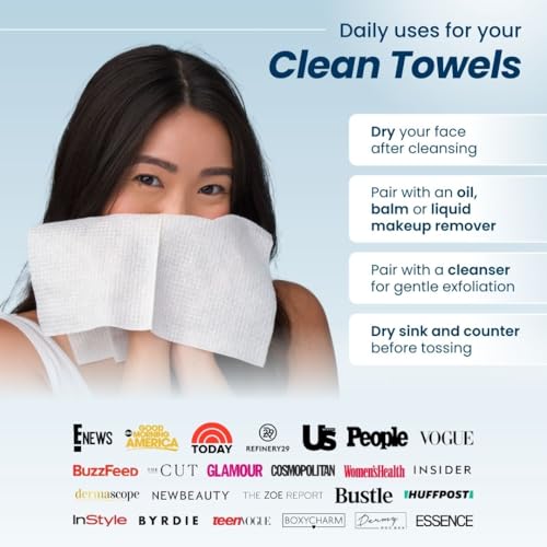 Clean Skin Club XL Face Towels 2 Pack 100 Ct