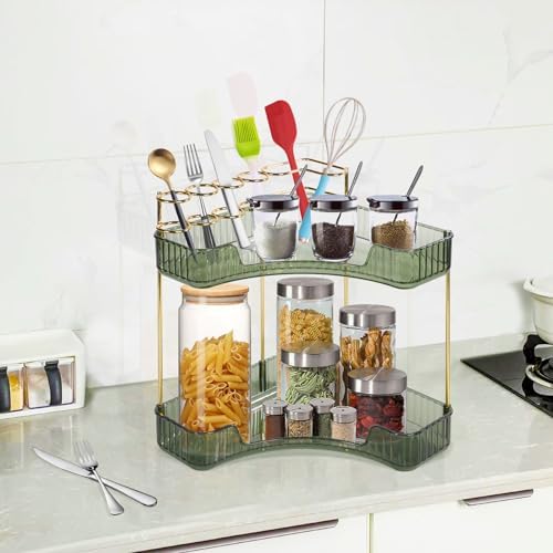 Jian Yana 2 Tier Green Makeup Organizer