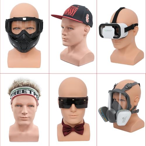 Professional PVC Male Mannequin Head for Display