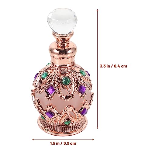 Vintage Rose Gold Glass Perfume Bottle Refillable