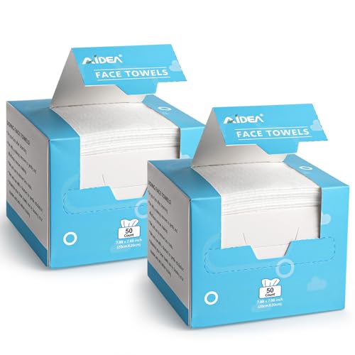AIDEA Face Towels Disposable 100 Ct 2 Box