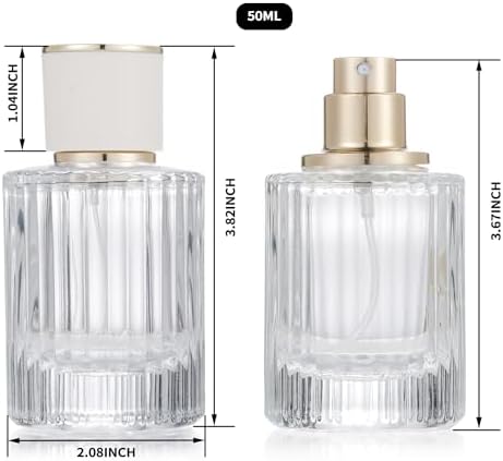 2 Pack 30ml 50ml Empty Perfume Spray Bottles Refillable and Leak Proof