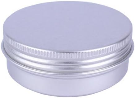 12PCS 2oz Silver Aluminum Cosmetic Sample Tins with Screw Lids