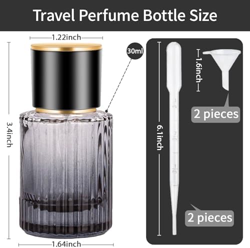 Travel Vintage Perfume Bottle Empty 2pcs